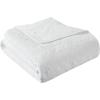 Madison Park Luxe Quilted Throw Blanket – Damask Stitching Design, Cotton Filled Spread, Ultra Soft, Cozy Bedding for Living Room Couch, Sofa, Bed, 60×72″, Scalloped Borders Cream(White)