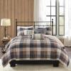 Madison Park Reversible Quilt Cabin Lifestyle Plaid Design – All Season, Breathable Coverlet Bedspread Bedding Set, Matching Shams, Full/Queen(90″x90″), Red 6 Piece(Ridge Neutral 6 Piece)