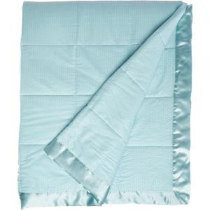 Madison Park Cambria Down Alternative Blanket, Premium 3M Scotchgard Moisture Wicking Treatment, Lightweight and Soft Bed Cover For Summer with Satin Trim, Oversized King Aqua