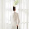 Madison Park Non-See-Through Privacy White Curtains 2 Panels, Light-Filtering Window Curtain with Back Tabs for Bedroom & Living Room, Lexus, 52″ x 120″(White)