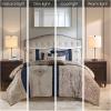 Madison Park Comforter Faux Silk-Traditional Luxurious Jacquard Design All Season Set, Matching Bed Skirt, Decorative Pillows, Queen(90″x90″), Navy 7 Piece(Donovan  Navy)