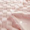 Madison Park Luxuriously Cozy Soft Long Faux Fur Basketweave Blanket, Reversible Soft & Snuggly Velvet Throw, Lightweight, Breathable, All Season, Trendy Room Décor, 50×60, Tan(Pink)