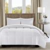 Madison Park Cotton Comforter, 300 Thread Count Cotton Comforter, Box Quilting, Soft, Breathable, Lightweight All Seasons Down Alternative Bedding with Corner Loops, Winfield, Twin/Twin XL, White(White)
