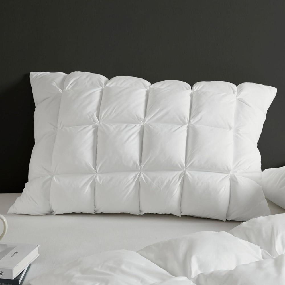 imageMadison Park King Pillowcase Puffy Pillow Protector Overfilled High Desity Fill Pillow Cover 3D Puff Quilted Microfiber Fluffy Pillowcase Zipper Closure Stay Puffed King White 1 PieceWhite