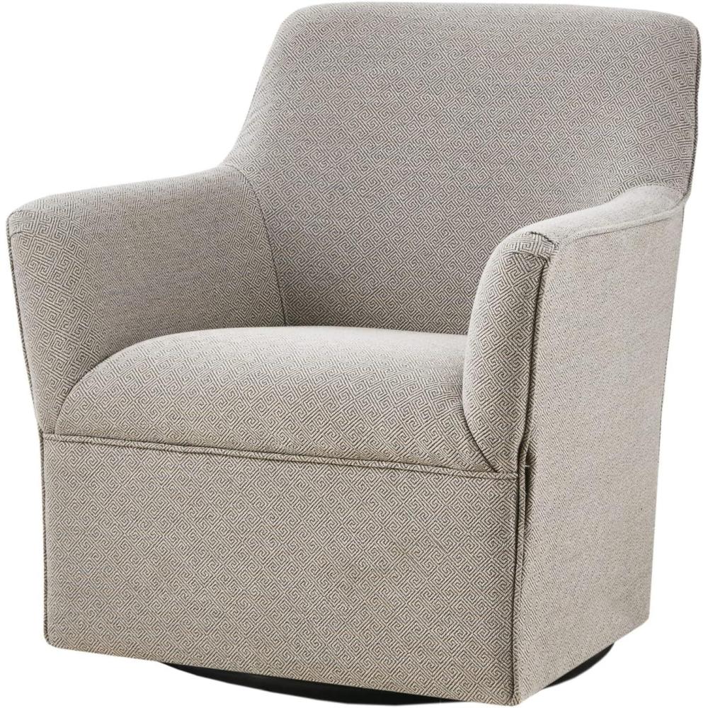 imageMadison Park Swivel Glider Chair For Living Room High Back Bedroom Lounge Foam Seat Cushion Upholstered Nursery Furniture Metal Base Fully Assembled GreyAugustine