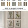 Madison Park Botanical Wall Art Living Room Decor – Vintage Floral Linen Canvas Framed Wall Art Farmhouse Lifestyle Home Office Wall Decor, Ready to Hang Painting for Bedroom, Herbal, Green 4 Piece
