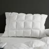 Madison Park King Pillowcase Puffy Pillow Protector Overfilled High Desity Fill Pillow Cover, 3D Puff Quilted Microfiber Fluffy Pillowcase, Zipper Closure, Stay Puffed, King, White 1 Piece(White)