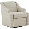 Madison Park Swivel Glider Chair For Living Room, High Back Bedroom Lounge, Foam Seat Cushion Upholstered, Nursery Furniture, Metal Base, Fully Assembled, Grey(Justin)