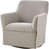 Madison Park Swivel Glider Chair For Living Room, High Back Bedroom Lounge, Foam Seat Cushion Upholstered, Nursery Furniture, Metal Base, Fully Assembled, Grey(Augustine)