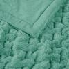 Madison Park Ruched Luxury Throw Premium Soft Cozy Brushed Long Faux Fur for Bed, Couch or Sofa, 50″x60″, Purple(Aqua)