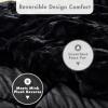 Madison Park Soft Plush Comforter Long Faux Fur Design, Mid Century, Modern All Season Down Alternative Bedding Set with Matching Sham, Full/Queen, Gia, Gray/White 3 Piece(Black)