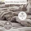 Madison Park Soft Plush Comforter Long Faux Fur Design, Mid Century, Modern All Season Down Alternative Bedding Set with Matching Sham, Full/Queen, Gia, Gray/White 3 Piece(Gray)
