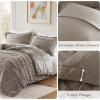 Madison Park Soft Plush Comforter Long Faux Fur Design, Mid Century, Modern All Season Down Alternative Bedding Set with Matching Sham, Full/Queen, Gia, Gray/White 3 Piece(Gray)