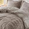 Madison Park Soft Plush Comforter Long Faux Fur Design, Mid Century, Modern All Season Down Alternative Bedding Set with Matching Sham, Full/Queen, Gia, Gray/White 3 Piece(Gray)