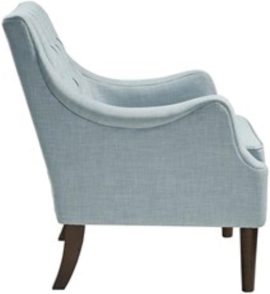 imageMadison Park Accent Chair for Living Room Upholstered Button Tufted Back Removable 575 T Seat Cushion Solid Wood Legs Modern Accent Armchair Family Room Furniture Bedroom Chair 2925W BeigeDusty Blue
