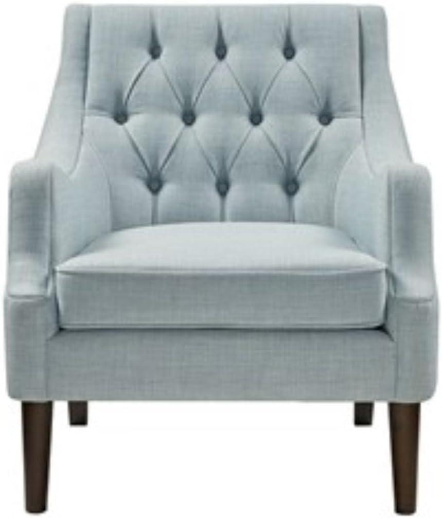 imageMadison Park Accent Chair for Living Room Upholstered Button Tufted Back Removable 575 T Seat Cushion Solid Wood Legs Modern Accent Armchair Family Room Furniture Bedroom Chair 2925W BeigeDusty Blue