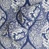 Madison Park Vienna Reversible Cotton Quilt-Luxury Stitching Design All Season, Breathable Coverlet Bedspread Bedding, Shams, Decorative Pillow, King/Cal King, Indigo 6 Piece(Indigo)