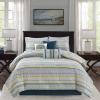 Madison Park Pure Ronan Cotton Comforter Set – Casual Paisley Design, All Season Alternative Down Cozy Bedding, Matching Shams, Decorative Pillows, Blue King/Cal King(104″x92″) 5 Piece(Mercia Medallion Teal)