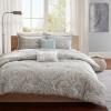 Madison Park Pure Ronan Cotton Comforter Set – Casual Paisley Design, All Season Alternative Down Cozy Bedding, Matching Shams, Decorative Pillows, Blue King/Cal King(104″x92″) 5 Piece(Ronan Paisley Blue)