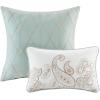 Madison Park Pure Ronan Cotton Comforter Set – Casual Paisley Design, All Season Alternative Down Cozy Bedding, Matching Shams, Decorative Pillows, Blue King/Cal King(104″x92″) 5 Piece(Ronan Paisley Blue)