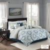 Madison Park Pure Ronan Cotton Comforter Set – Casual Paisley Design, All Season Alternative Down Cozy Bedding, Matching Shams, Decorative Pillows, Blue King/Cal King(104″x92″) 5 Piece(Mercia Medallion Teal)