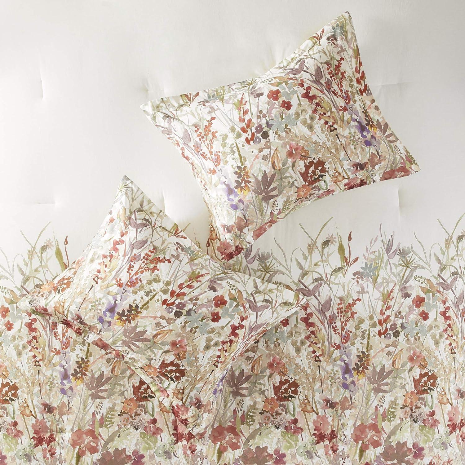 imageMadison Park 100 Cotton Comforter Set Feminine Design Colorful Floral Print All Season Down Alternative Bedding Layer and Matching Shams California King 104 in x 92 in Mariana Multi 7 PieceMulticolor