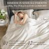 Madison Park Queen Satin Comforter Set Luxuriously Smooth on Hair & Skin, Lustrous, Silky Comforters Queen Size All Season Satin Luxury Bedding Set Queen, Shams, Full/Queen, Grey 4 Piece(Ivory)