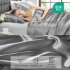 Madison Park Queen Satin Comforter Set Luxuriously Smooth on Hair & Skin, Lustrous, Silky Comforters Queen Size All Season Satin Luxury Bedding Set Queen, Shams, Full/Queen, Grey 4 Piece(Grey)