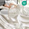 Madison Park Queen Satin Comforter Set Luxuriously Smooth on Hair & Skin, Lustrous, Silky Comforters Queen Size All Season Satin Luxury Bedding Set Queen, Shams, Full/Queen, Grey 4 Piece(Ivory)