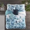 Madison Park 100% Cotton Comforter Set – Feminine Design Colorful Floral Print, All Season Down Alternative Bedding Layer and Matching Shams, California King (104 in x 92 in), Mariana, Multi 7 Piece(Teal)
