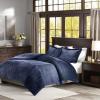 Premier Comfort Madison Park Parker Corduroy Ultra Soft Luxury Premium Plush Comforter Mini Bedding Set, Full/Queen, Grey(Navy)