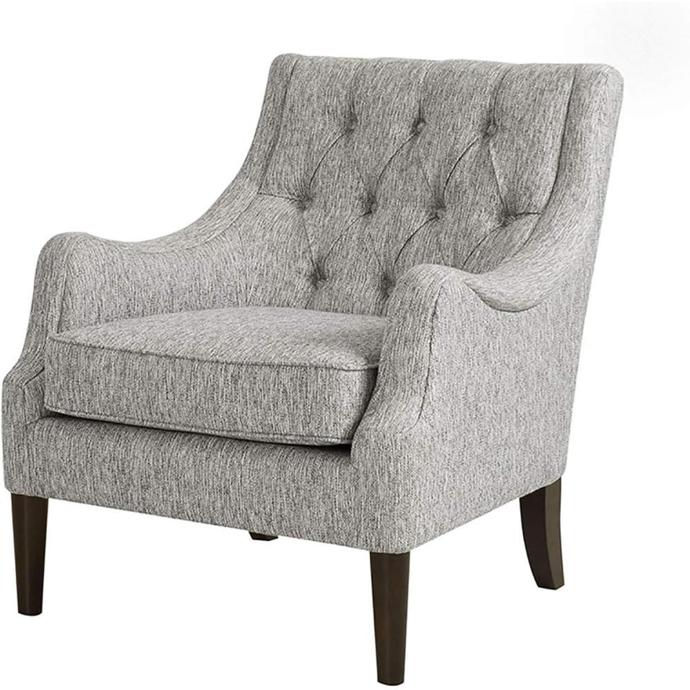 imageMadison Park Accent Chair for Living Room Upholstered Button Tufted Back Removable 575 T Seat Cushion Solid Wood Legs Modern Accent Armchair Family Room Furniture Bedroom Chair 2925W TealGrey