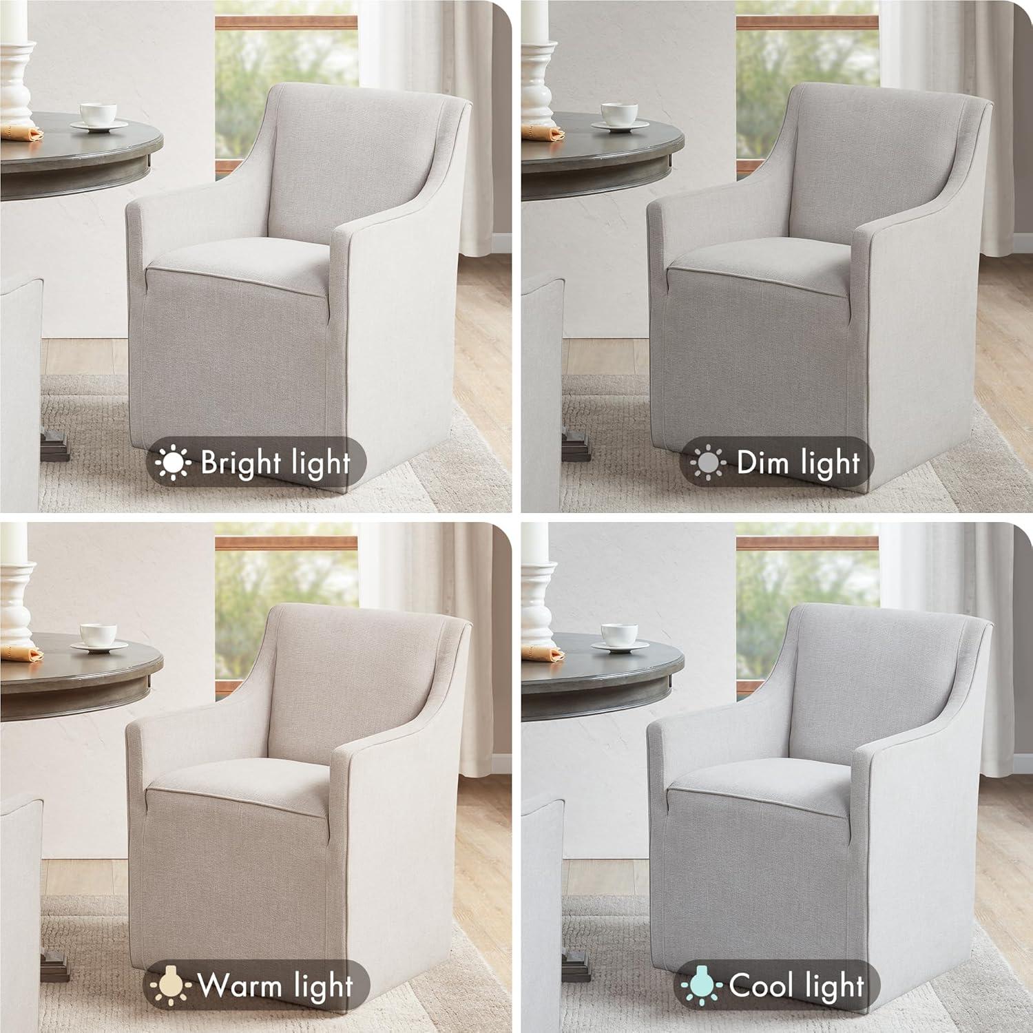 imageMadison Park Dining Chair with Hidden Casters 20 Thick Seat Foam Cushion Upholstered Padded Modern Farmhouse Dining Chair Fully Assembled Charlotte 34 H BlueGrey