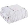 Madison Park Sachi Soft Plush Luxury Oversized Faux Fur Throw Marble Design Modern Cold Weather Blanket for Bed, Sofa Couch, Blush, 60×70″ (MP50-6877)