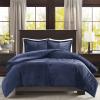 Premier Comfort Madison Park Parker Corduroy Ultra Soft Luxury Premium Plush Comforter Mini Bedding Set, Full/Queen, Navy