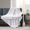 Madison Park Sachi Soft Plush Luxury Oversized Faux Fur Throw Marble Design Modern Cold Weather Blanket for Bed, Sofa Couch, Blush, 60×70″ (MP50-6877)