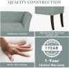 Madison Park Accent Bench for Living Room, Upholstered with Nailhead Trim, & Padded Seat Entryway Bench Small, End of Bed Bench with Back, 49.5″ W x 19.25″ D x 23″ H, Light Blue(Light Blue)