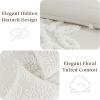 Madison Park King Comforter Set Floral Chenille Tufted Cotton Comforter for King Size Bed, Soft & Lightweight Down Alternative King Bedding Set, Shams, Veronica, King/Cal King Grey/White 3 Piece(Off White)