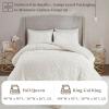 Madison Park King Comforter Set Floral Chenille Tufted Cotton Comforter for King Size Bed, Soft & Lightweight Down Alternative King Bedding Set, Shams, Veronica, King/Cal King Grey/White 3 Piece(Off White)