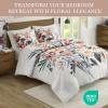 Madison Park King Comforter Set, Floral Comforter for King Size Bed, Modern Shabby Chic All Season Bedding Set, Shams, Dahlia, Peach/Off-White 3 Piece