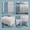 Madison Park King Comforter Set Jacquard Comforters for King Size Bed, Ogee Print, Pleated Trims, All Season Luxurious Comforters King Size Bedding Set, Lori, King/Cal King Teal/Silver 6 Piece(Teal/Silver)
