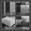 Madison Park King Comforter Set Jacquard Comforters for King Size Bed, Ogee Print, Pleated Trims, All Season Luxurious Comforters King Size Bedding Set, Lori, King/Cal King Teal/Silver 6 Piece(Black/Silver)