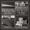 Madison Park King Comforter Set Jacquard Damask Comforters for King Size Bed, Diamond Quilted & Pleated, All Season Luxurious Comforters King Size Bedding Set, Lily, King/Cal King Black 6 Piece(Black)