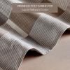 Madison Park King Comforter Set Jacquard Geometric, Oversized Comforters King Size Bed, All Season Down Alternative Overfilled King Size Comforter, Prescott, Taupe 9 Piece(Taupe)