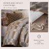 Madison Park King Comforter Set Jacquard Geometric, Oversized Comforters King Size Bed, All Season Down Alternative Overfilled King Size Comforter, Prescott, Taupe 9 Piece(Taupe)