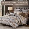 Madison Park King Comforter Set Jacquard Geometric, Oversized Comforters King Size Bed, All Season Down Alternative Overfilled King Size Comforter, Prescott, Taupe 9 Piece(Taupe)