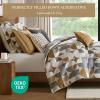 Madison Park King Comforter Set Jacquard Scandinavian Geometric Oversized Comforters King Size Bed, All Season Bedding King Size Comforter, Shams, Pillows, Cirque, Gold 9 Piece(Gold)