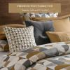 Madison Park King Comforter Set Jacquard Scandinavian Geometric Oversized Comforters King Size Bed, All Season Bedding King Size Comforter, Shams, Pillows, Cirque, Gold 9 Piece(Gold)