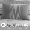 Madison Park King Comforter Set Stripes Comforter for King Size Bed, Linen-Like Cotton Rich, All Season & Lightweight Queen Bed Set & Shams, Farmhouse, Rhodes, King/Cal King, Grey/Multi 3 Piece(Grey/Multi)