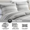 Madison Park King Comforter Set Stripes Comforter for King Size Bed, Linen-Like Cotton Rich, All Season & Lightweight Queen Bed Set & Shams, Farmhouse, Rhodes, King/Cal King, Grey/Multi 3 Piece(Grey/Multi)